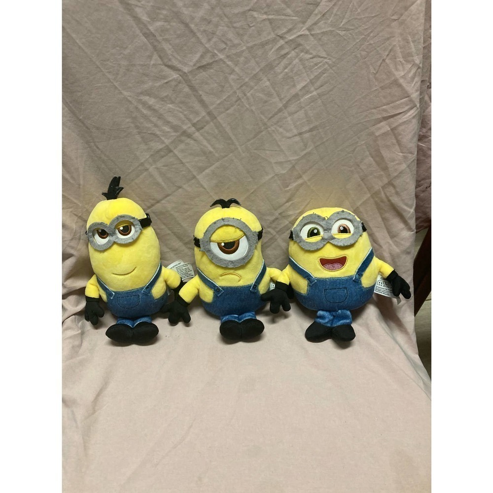𝅺ILLUMINATION Minions Rise Of Gru 7” Plushies BOB & KEVIN & Stuart